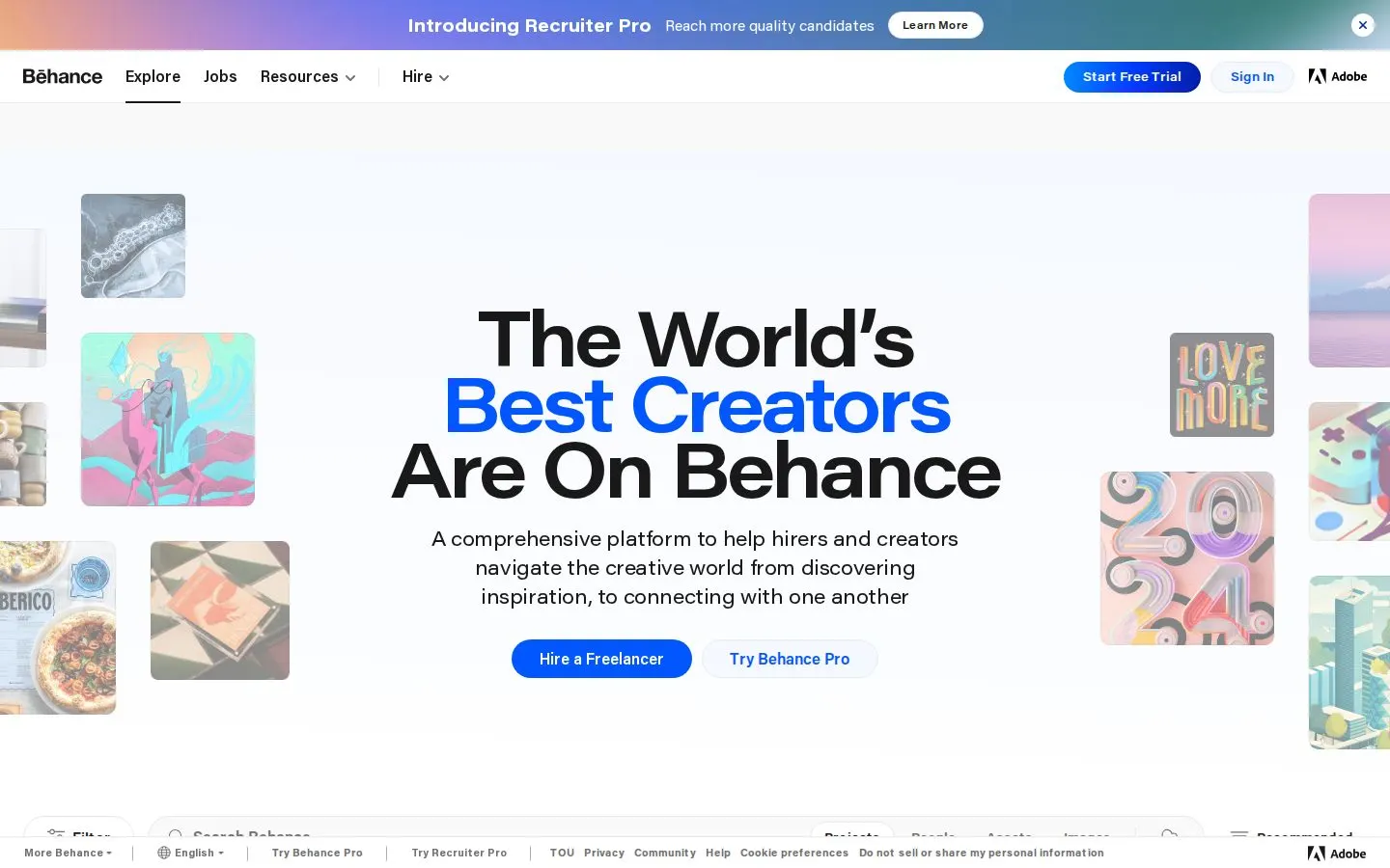 Behance screenshot