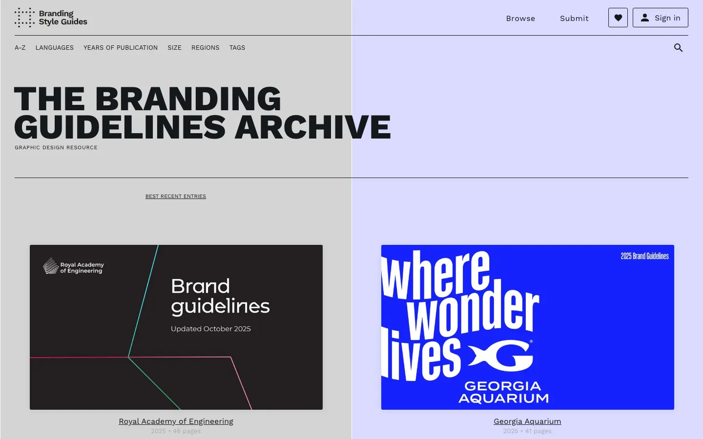 Branding Style Guides screenshot