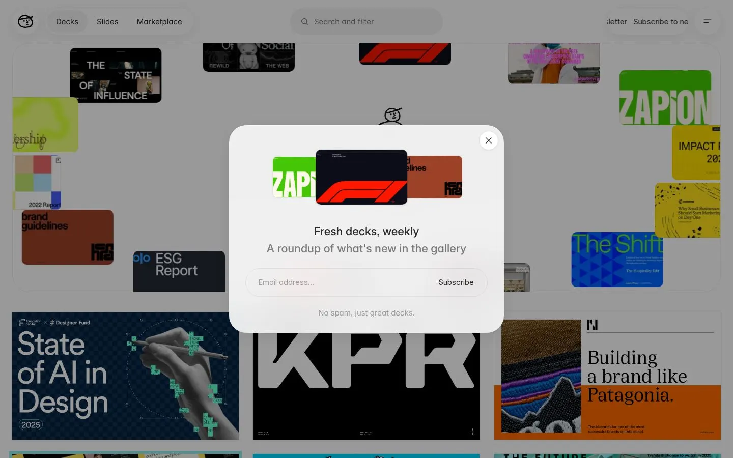 Deck.gallery screenshot