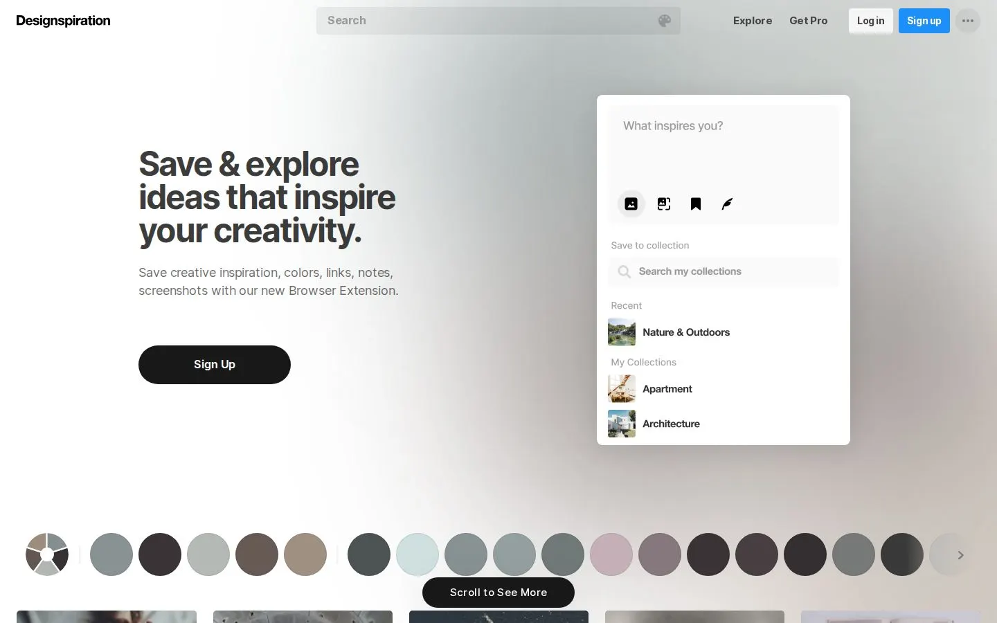 Designspiration screenshot