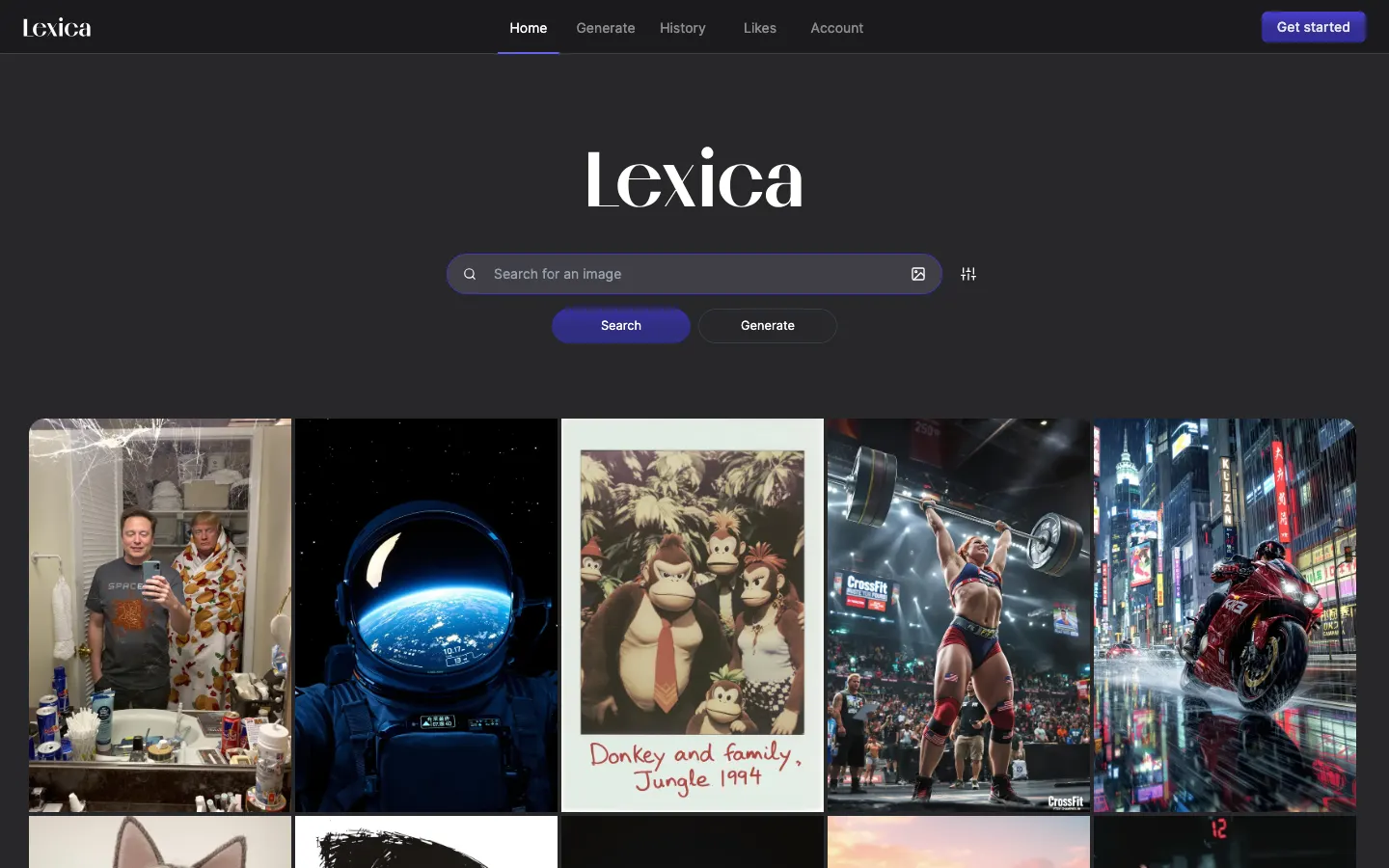 Lexica screenshot