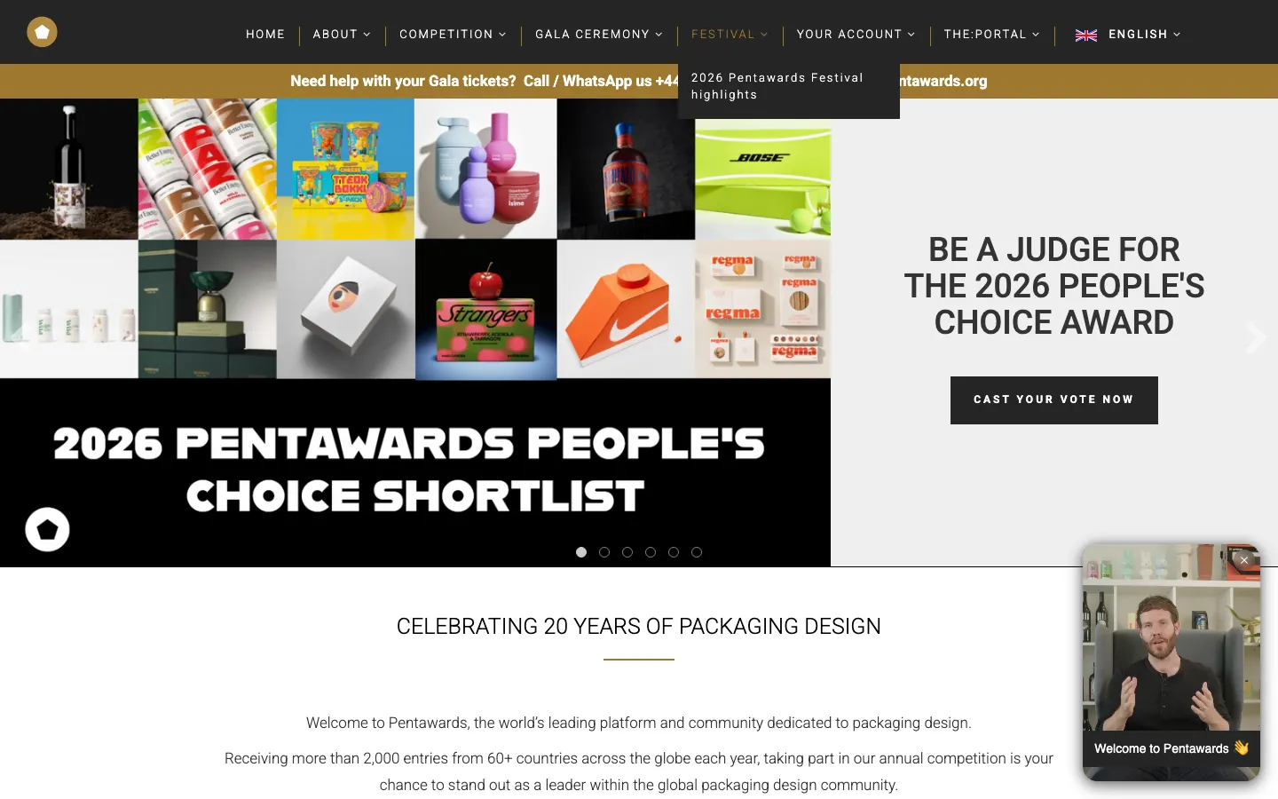 Pentawards screenshot