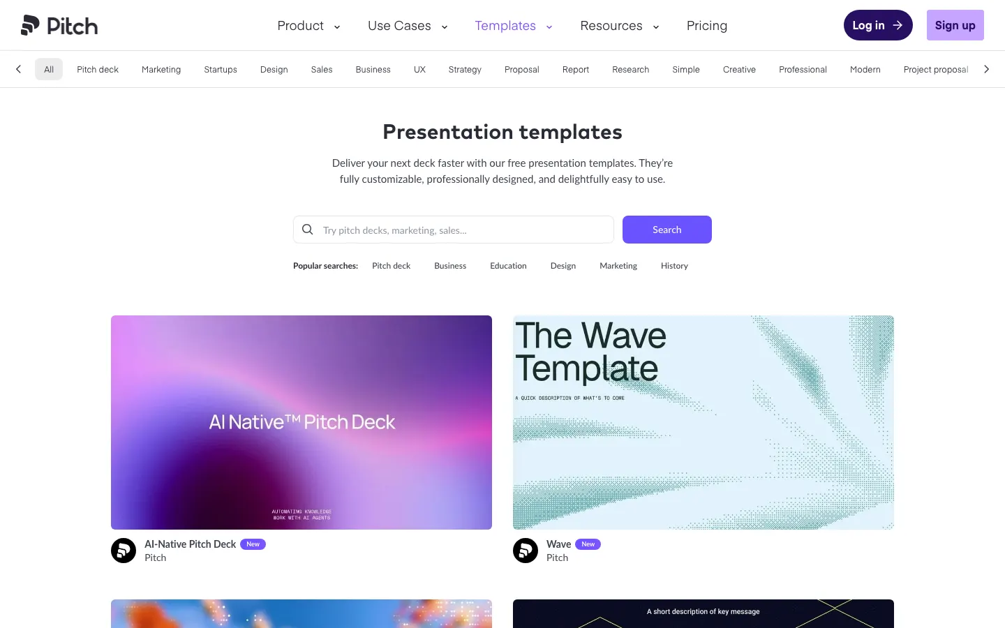 Pitch Templates screenshot