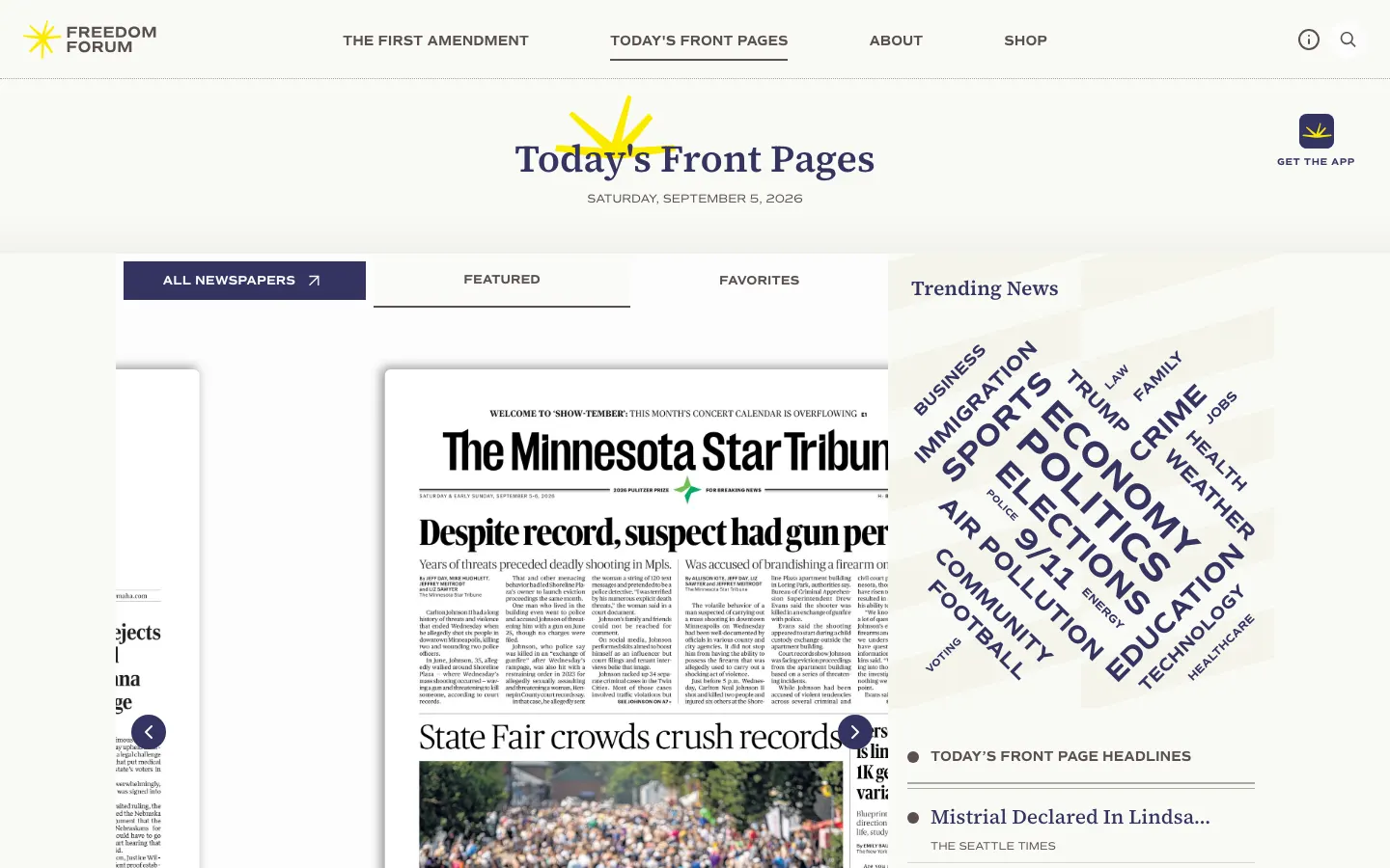 Today's Front Pages screenshot