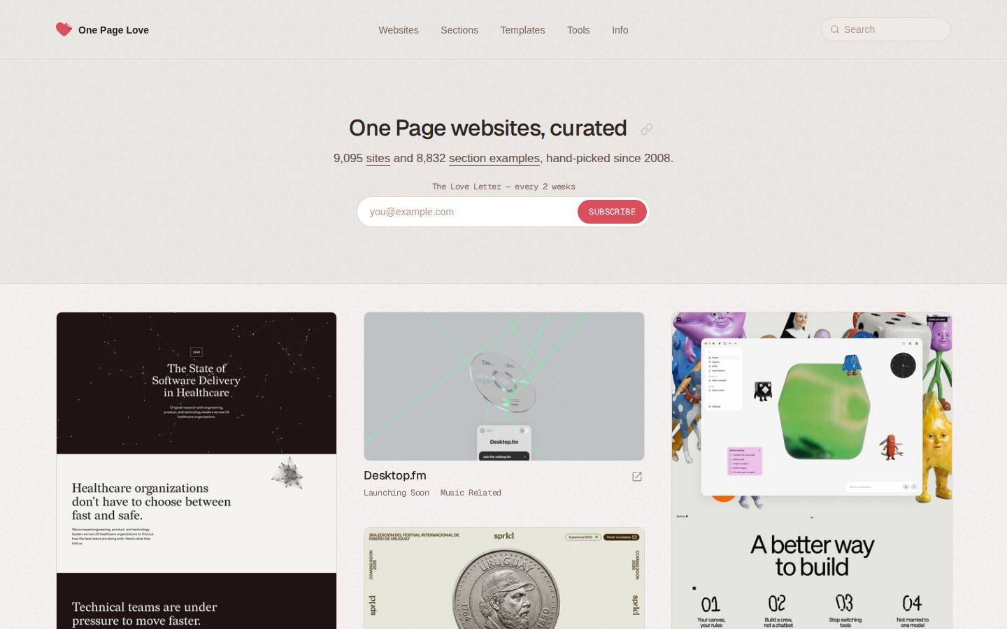 One Page Love screenshot
